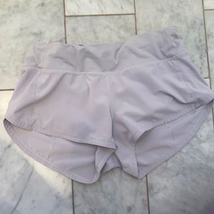 lululemon shorts light purple 2.5 inseam